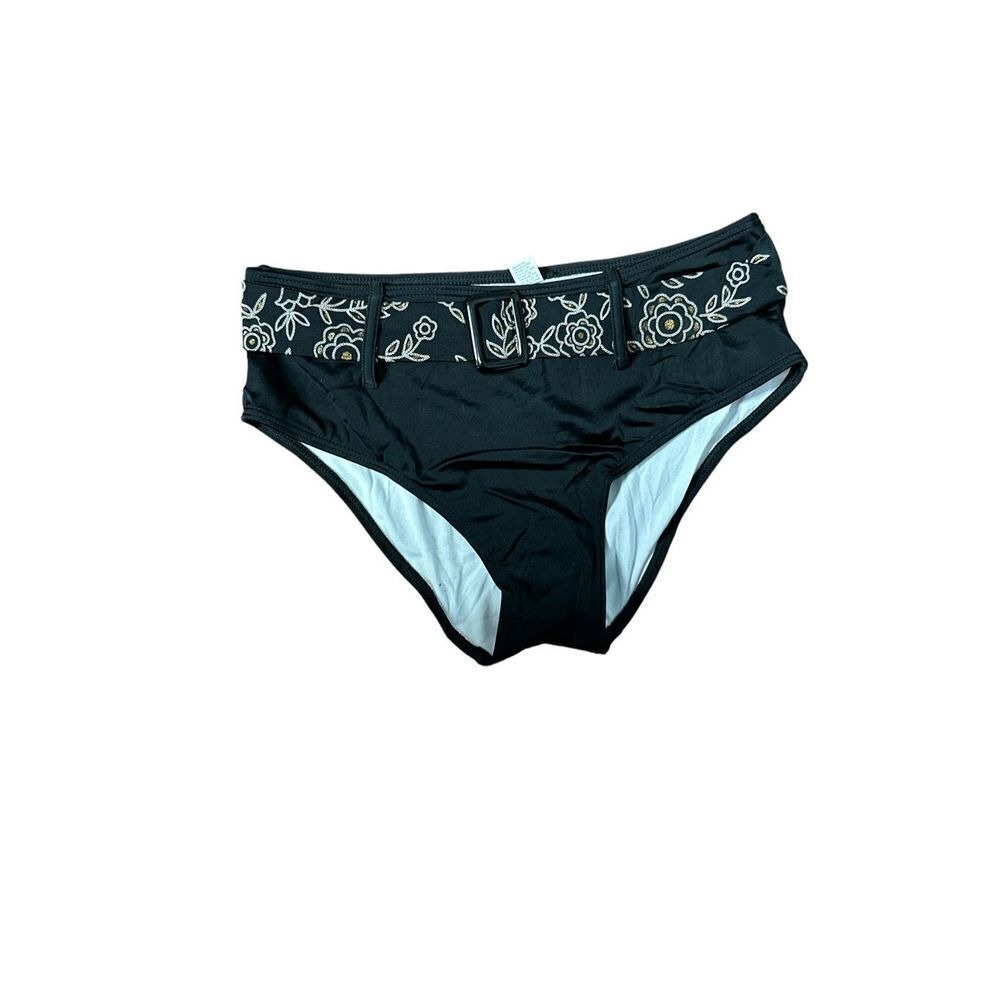Nice NEW WITH TAGS women size XL Floral EMBROIDERY SWIMSUIT BOTTOM